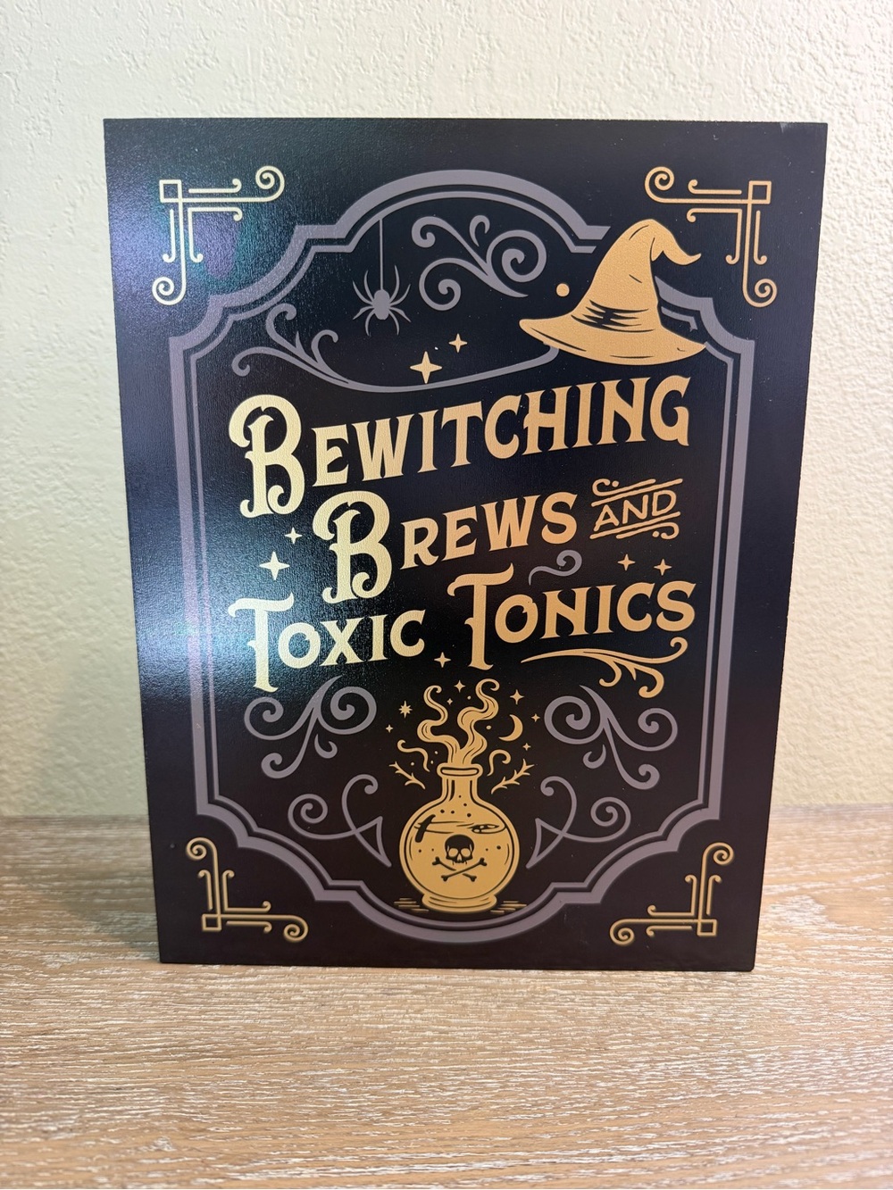 NEW Target Bullseye Brews and Toxic Tonics Halloween Wooden Book/Storage